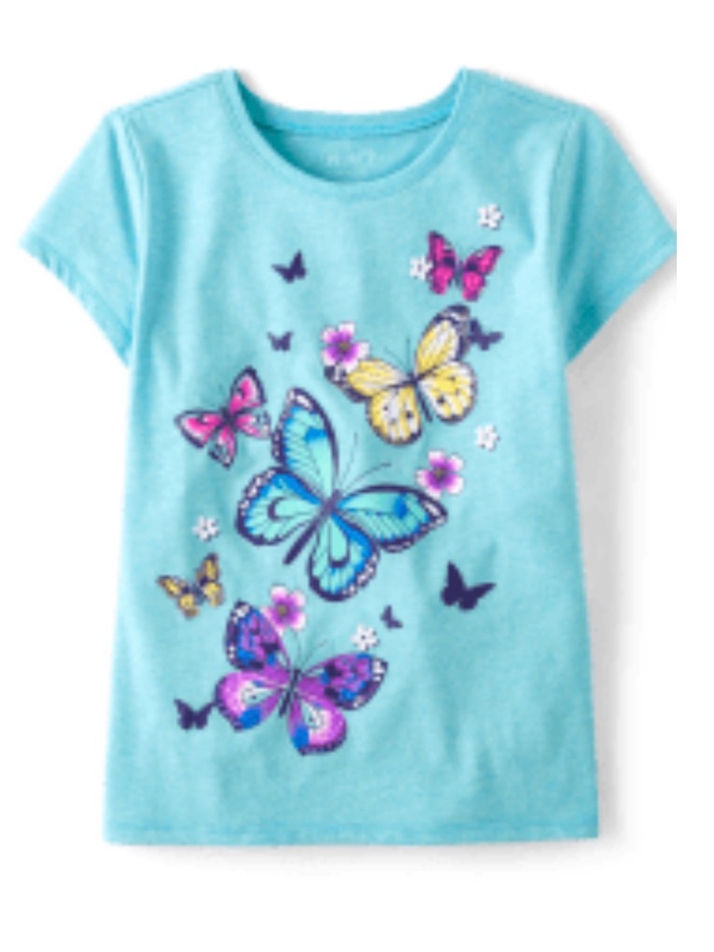 Place Light Blue Butterfly Graphic Tee